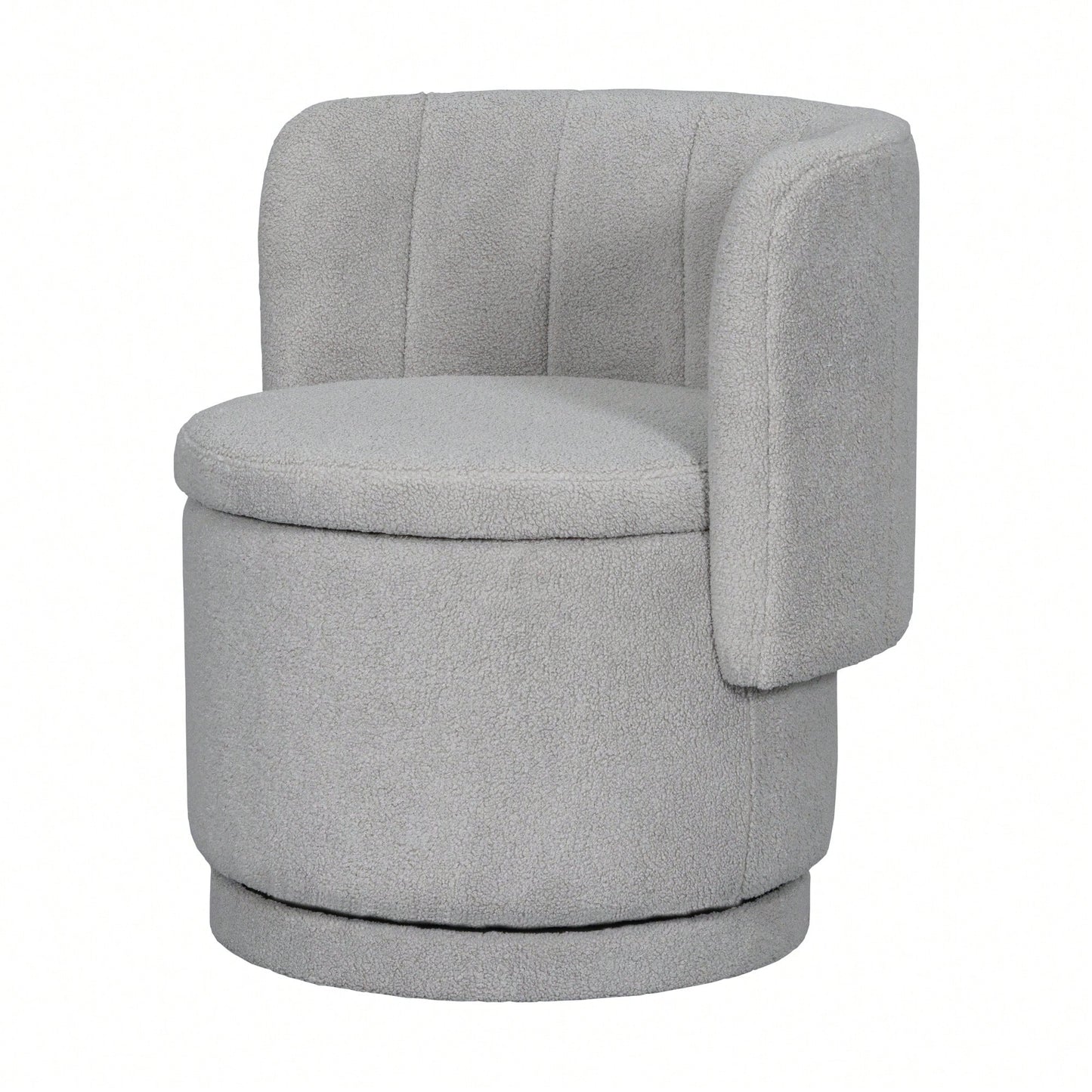 360 Degree Swivel Sofa Chair With Hidden Storage For Bedroom And Living Room In Gray