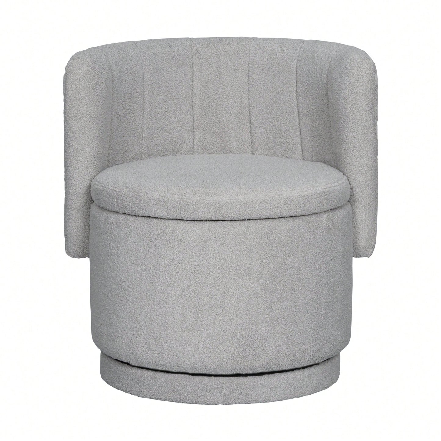 360 Degree Swivel Sofa Chair With Hidden Storage For Bedroom And Living Room In Gray