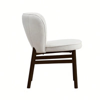 Modern Upholstered Shell Dining Chair With Wooden Frame For Kitchen And Living Room Use