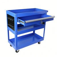 Heavy Duty Rolling Tool Cart With Locking Drawer And Wheels For Industrial Storage And Organization