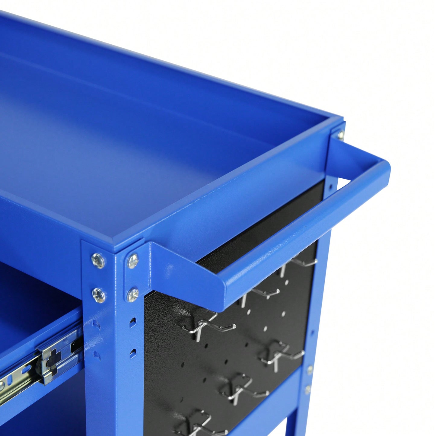 Heavy Duty Rolling Tool Cart With Locking Drawer And Wheels For Industrial Storage And Organization