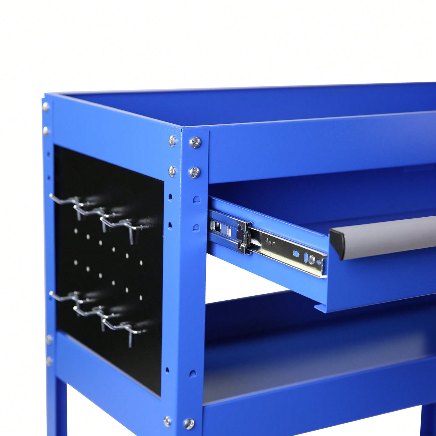 Heavy Duty Rolling Tool Cart With Locking Drawer And Wheels For Industrial Storage And Organization