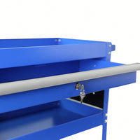 Heavy Duty Rolling Tool Cart With Locking Drawer And Wheels For Industrial Storage And Organization