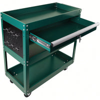 Heavy Duty Rolling Tool Cart With Locking Drawer And Wheels For Industrial Storage And Organization