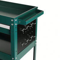 Heavy Duty Rolling Tool Cart With Locking Drawer And Wheels For Industrial Storage And Organization