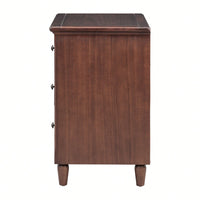 Elegant 3-Drawer Wooden Nightstand With Ample Storage Space For Bedroom Organization