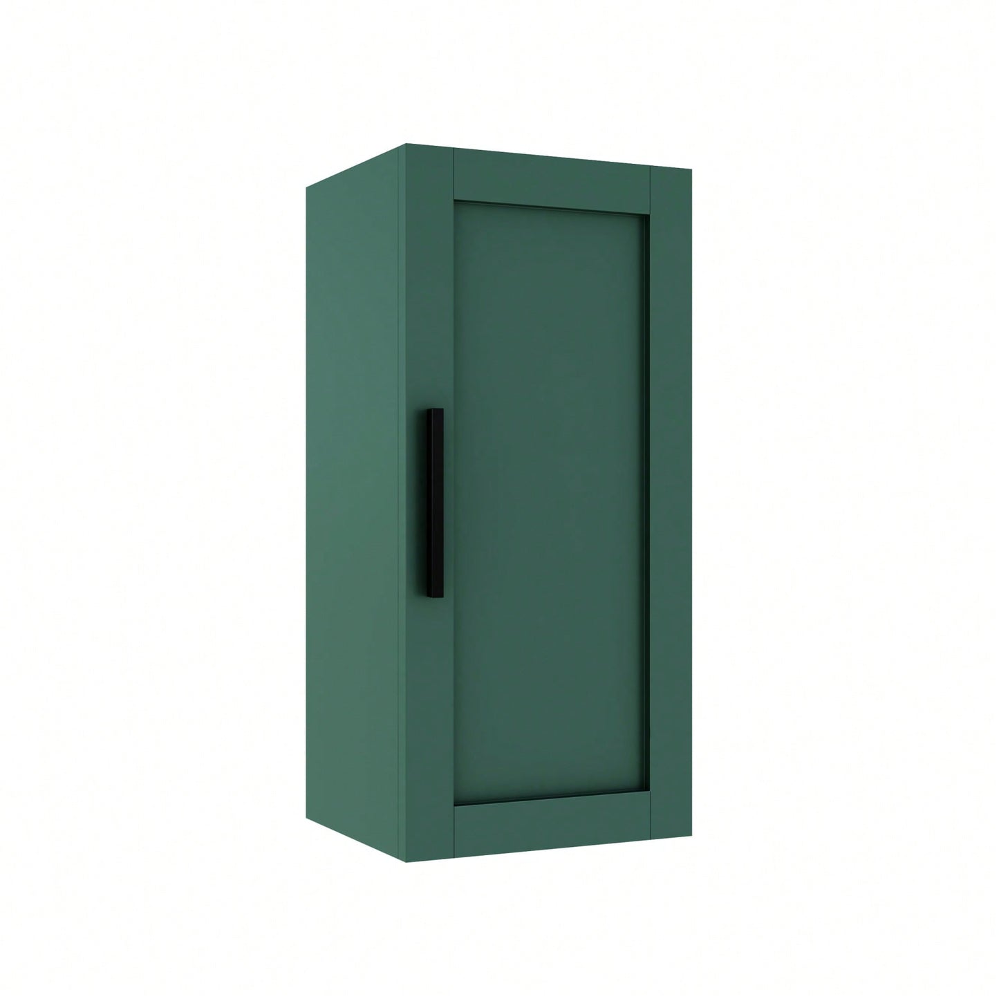 14 Inch Wall-Mounted Floating Bathroom Vanity Side Cabinet With Door And Shelf In Green