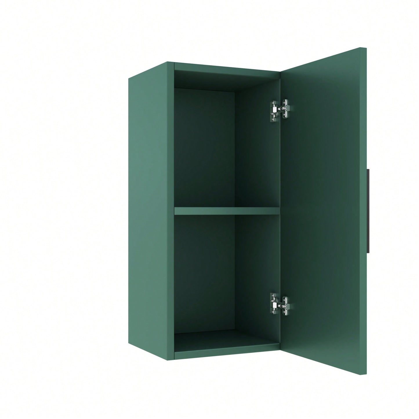 14 Inch Wall-Mounted Floating Bathroom Vanity Side Cabinet With Door And Shelf In Green