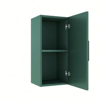 14 Inch Wall-Mounted Floating Bathroom Vanity Side Cabinet With Door And Shelf In Green