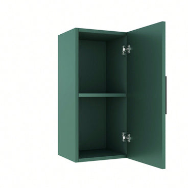 14 Inch Wall-Mounted Floating Bathroom Vanity Side Cabinet With Door And Shelf In Green