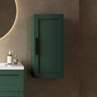 14 Inch Wall-Mounted Floating Bathroom Vanity Side Cabinet With Door And Shelf In Green