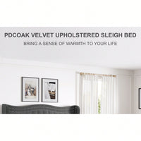 Elegant Velvet Beige Full Size Bed For Stylish Bedroom Decor