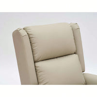 360 Degree Swivel Upholstered Manual Recliner For Living Room Comfort And Style Beige