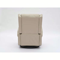 360 Degree Swivel Upholstered Manual Recliner For Living Room Comfort And Style Beige