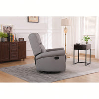 360 Degree Swivel Upholstered Manual Recliner For Living Room Comfort And Style Beige
