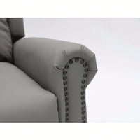 360 Degree Swivel Upholstered Manual Recliner For Living Room Comfort And Style Beige
