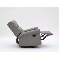 360 Degree Swivel Upholstered Manual Recliner For Living Room Comfort And Style Beige