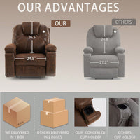 Oversized Armchair With Side Pockets For Living Room Bedroom And Meeting Room Comfort