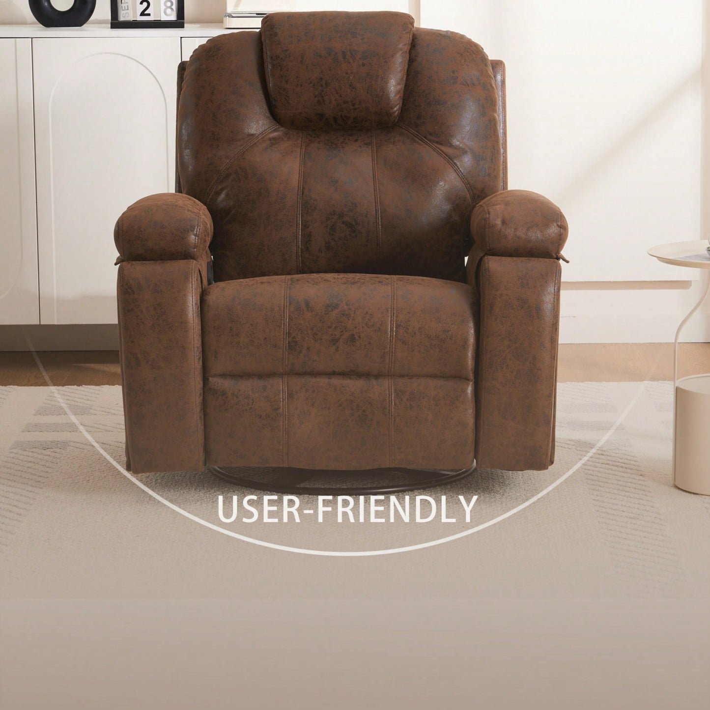 Oversized Armchair With Side Pockets For Living Room Bedroom And Meeting Room Comfort