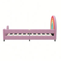 Colorful Rainbow Twin Daybed Low Profile Design Stylish Princess Bed For Kids And Teens