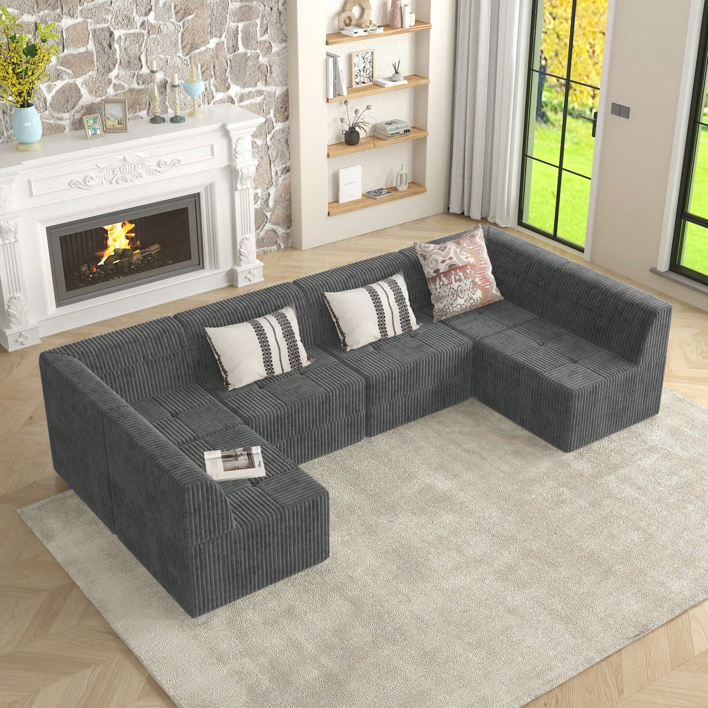 Modern Minimalist Single Seat Corduroy Sofa Sleeper Couch For Space-Efficient Living Room And Bedroom In Green