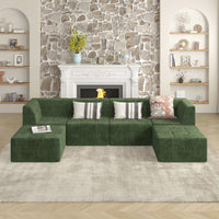 Modern Minimalist Single Seat Corduroy Sofa Sleeper Couch For Space-Efficient Living Room And Bedroom In Green