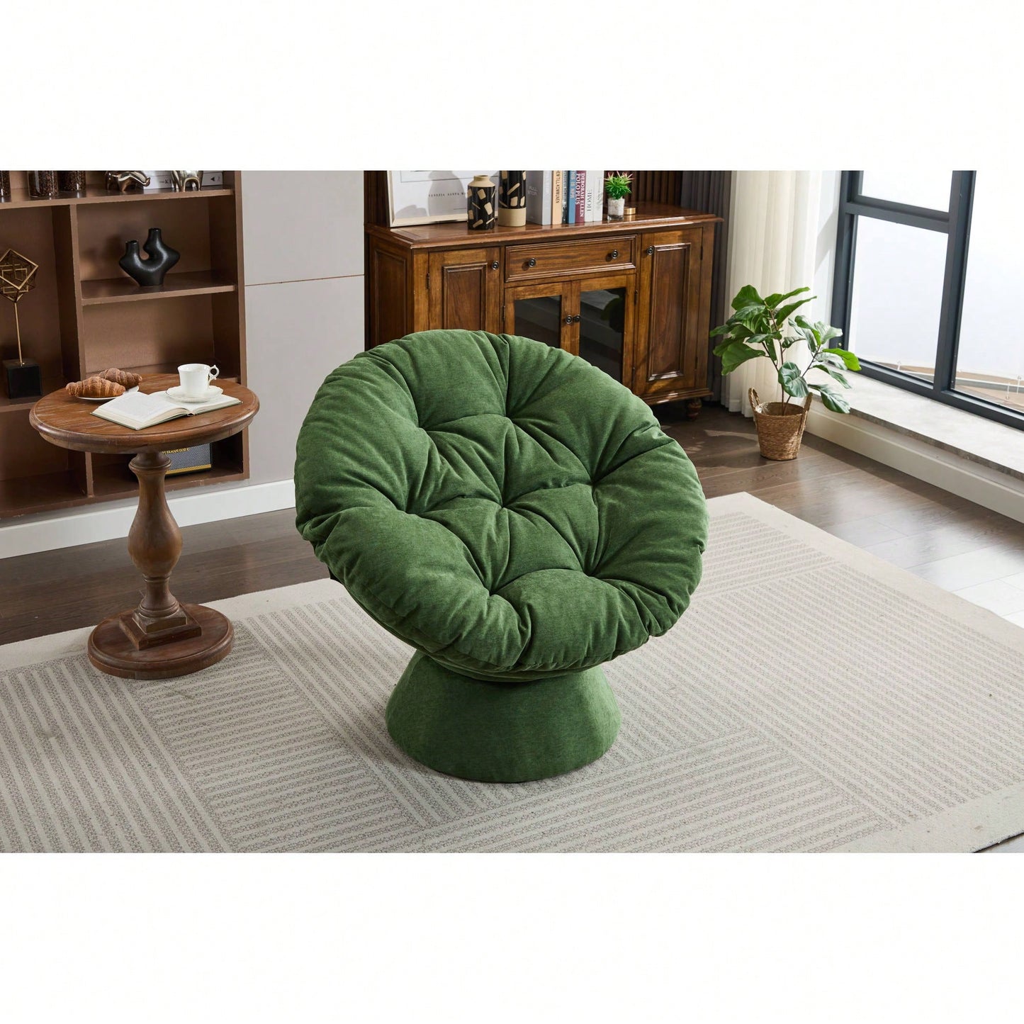 Oversized 360 Swivel Barrel Chair For Living Room And Bedroom Comfort