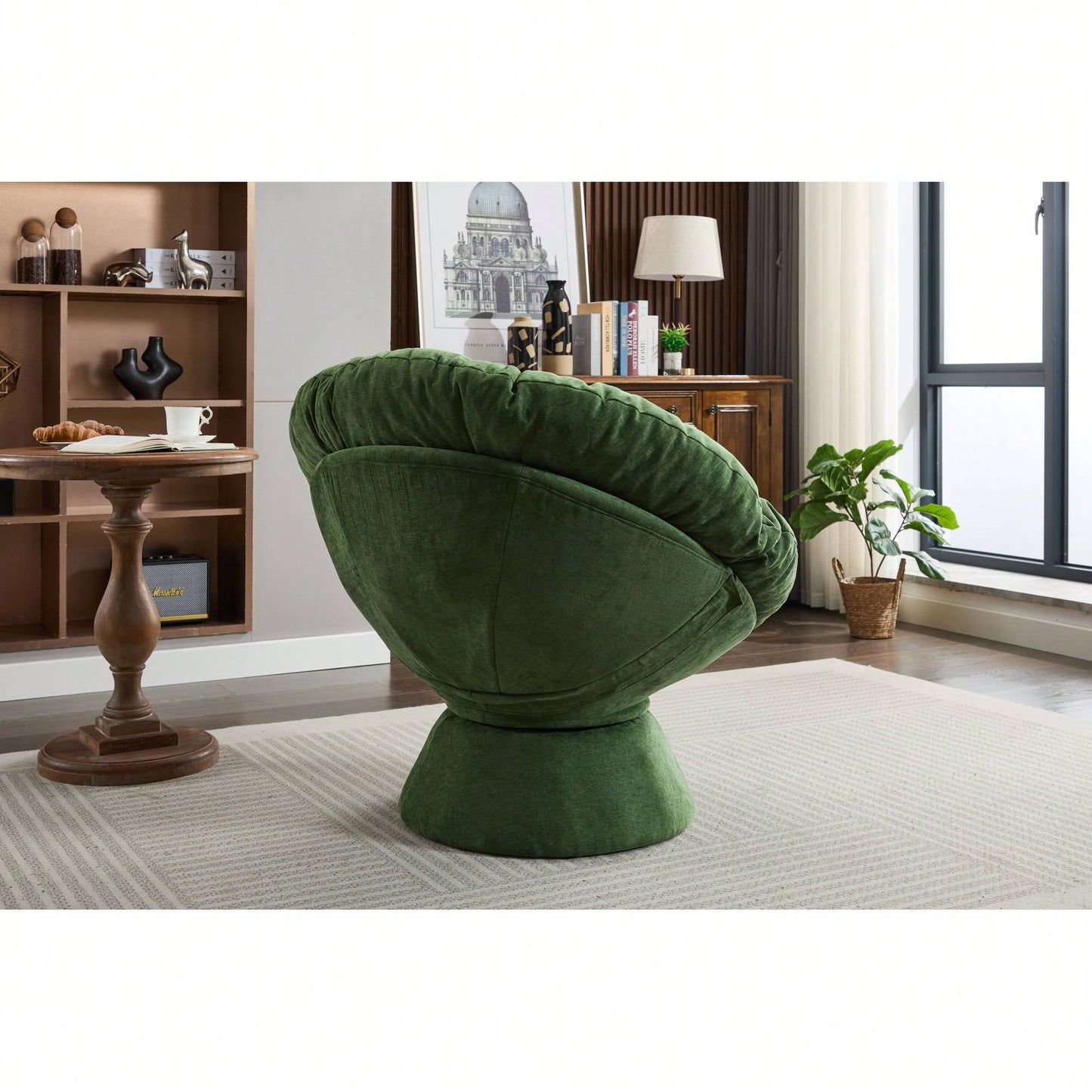 Oversized 360 Swivel Barrel Chair For Living Room And Bedroom Comfort