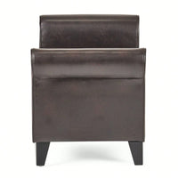 Stylish Storage Bench With Armrests For Entryway And Living Room Organization