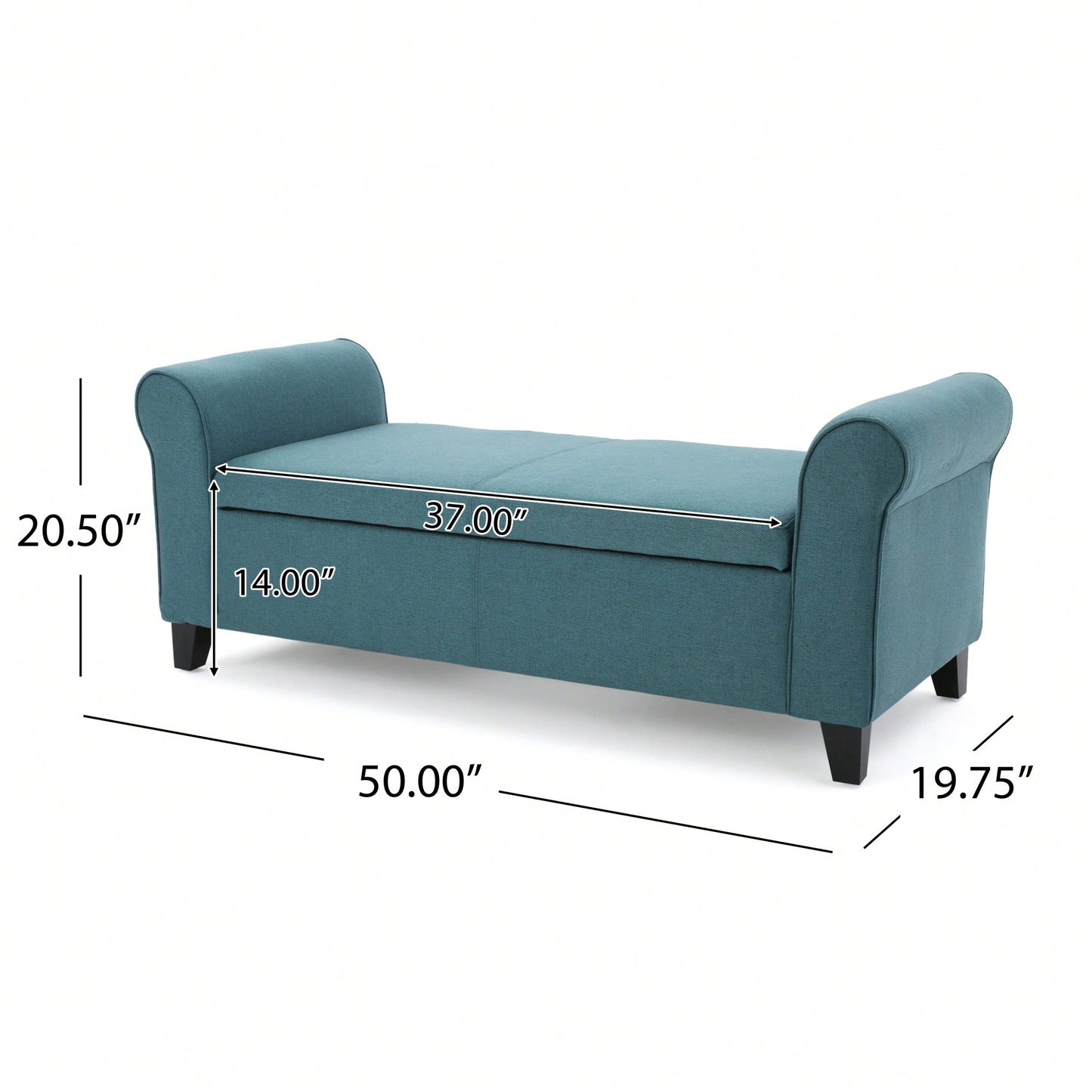 Stylish Storage Bench With Armrests For Entryway And Living Room Organization