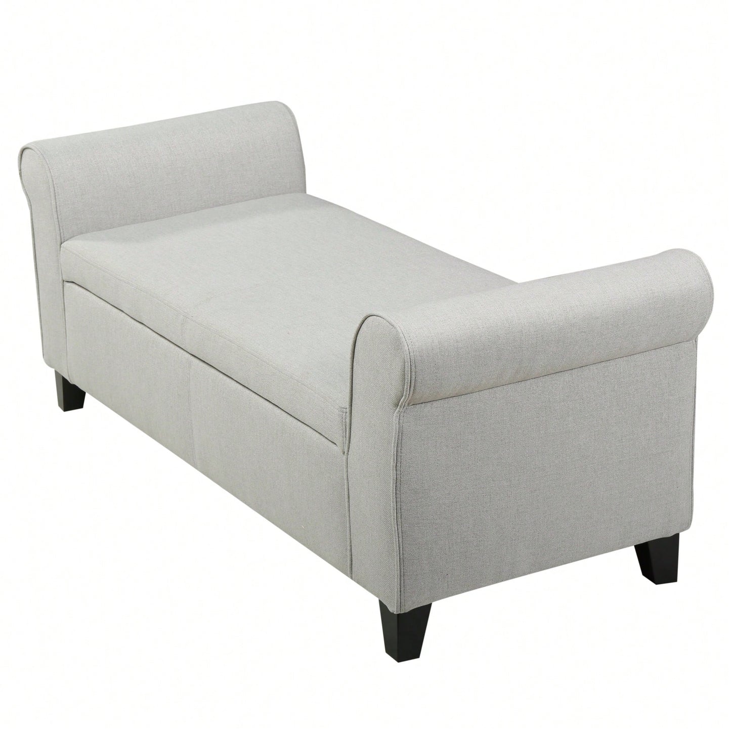 Stylish Storage Bench With Armrests For Entryway And Living Room Organization