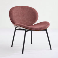Mid-Century Modern Black Leather Lounge Chair With Walnut Finish Comfortable Backrest And Tripod Design