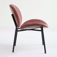 Mid-Century Modern Black Leather Lounge Chair With Walnut Finish Comfortable Backrest And Tripod Design