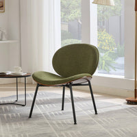 Mid-Century Modern Black Leather Lounge Chair With Walnut Finish Comfortable Backrest And Tripod Design