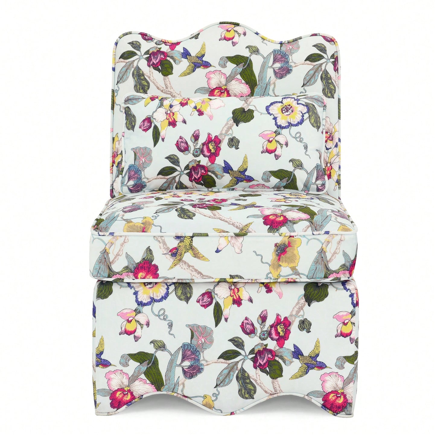 Soft Seat Flannel Dining Chair With Backrest And Matching Waist Pillow For Living Room - Pink