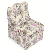 Soft Seat Flannel Dining Chair With Backrest And Matching Waist Pillow For Living Room - Pink