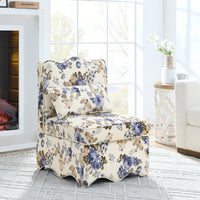 Soft Seat Flannel Dining Chair With Backrest And Matching Waist Pillow For Living Room - Pink