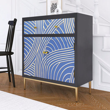 Stylish Accent Cabinet With Double Doors, Drawer And Adjustable Shelf For Living Room, Hallway, Entryway, Dining Room