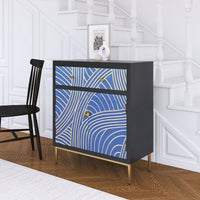 Stylish Accent Cabinet With Double Doors, Drawer And Adjustable Shelf For Living Room, Hallway, Entryway, Dining Room