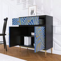Stylish Accent Cabinet With Double Doors, Drawer And Adjustable Shelf For Living Room, Hallway, Entryway, Dining Room