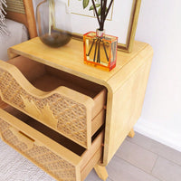 Handcrafted 2-Drawer Accent Cabinet For Timeless Style And Practical Storage