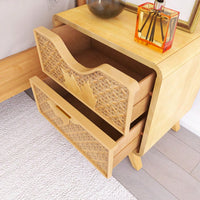 Handcrafted 2-Drawer Accent Cabinet For Timeless Style And Practical Storage