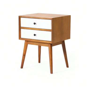 Elegant Modern Nightstand With Storage Drawer And Open Shelf For Bedroom Decor