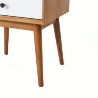 Elegant Modern Nightstand With Storage Drawer And Open Shelf For Bedroom Decor