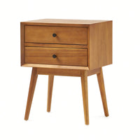 Elegant Modern Nightstand With Storage Drawer And Open Shelf For Bedroom Decor