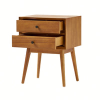 Elegant Modern Nightstand With Storage Drawer And Open Shelf For Bedroom Decor