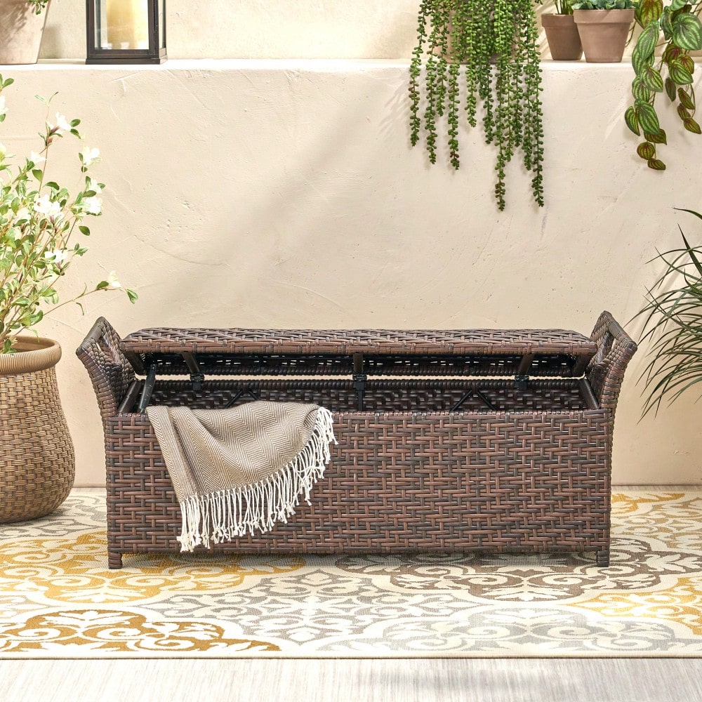 Versatile Wing Pe Storage Bench For Home Organization And Stylish Seating