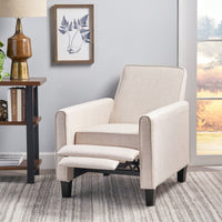 Elegant Light Beige Linen Push Back Chair For Stylish Home Décor