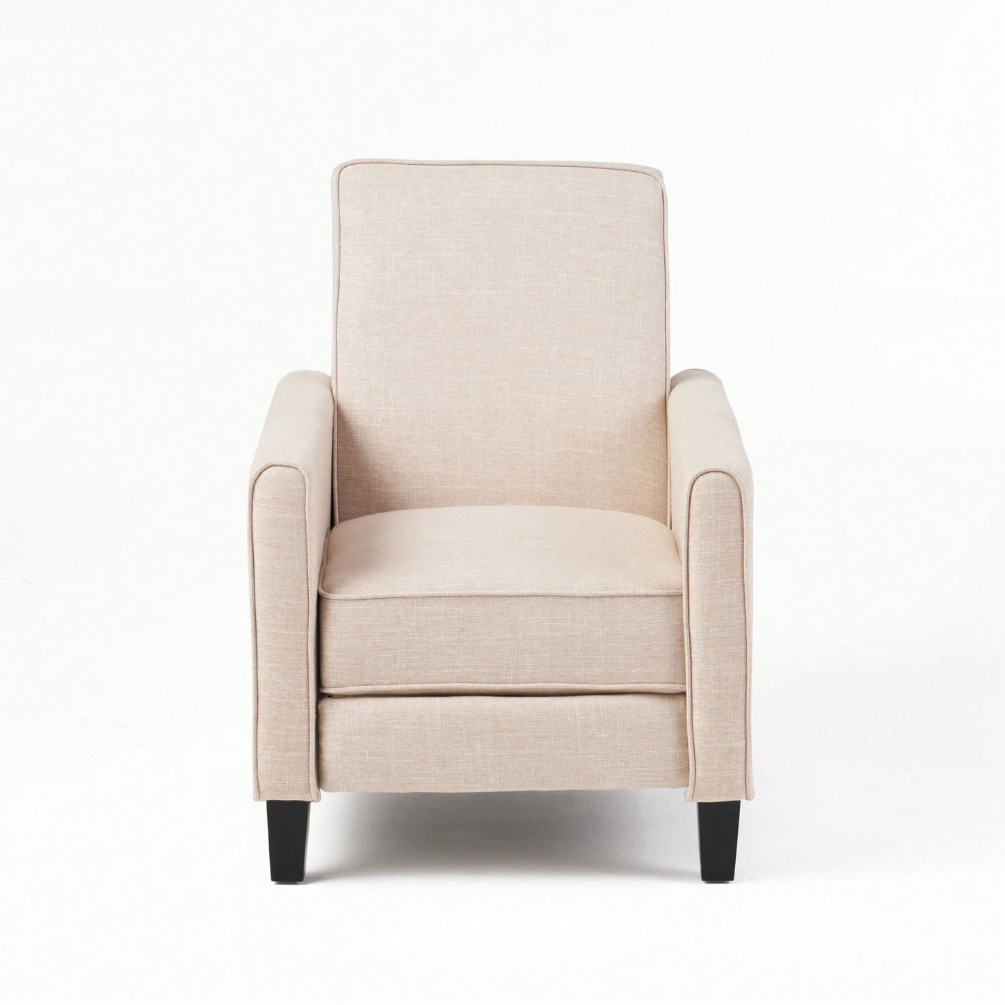 Elegant Light Beige Linen Push Back Chair For Stylish Home Décor