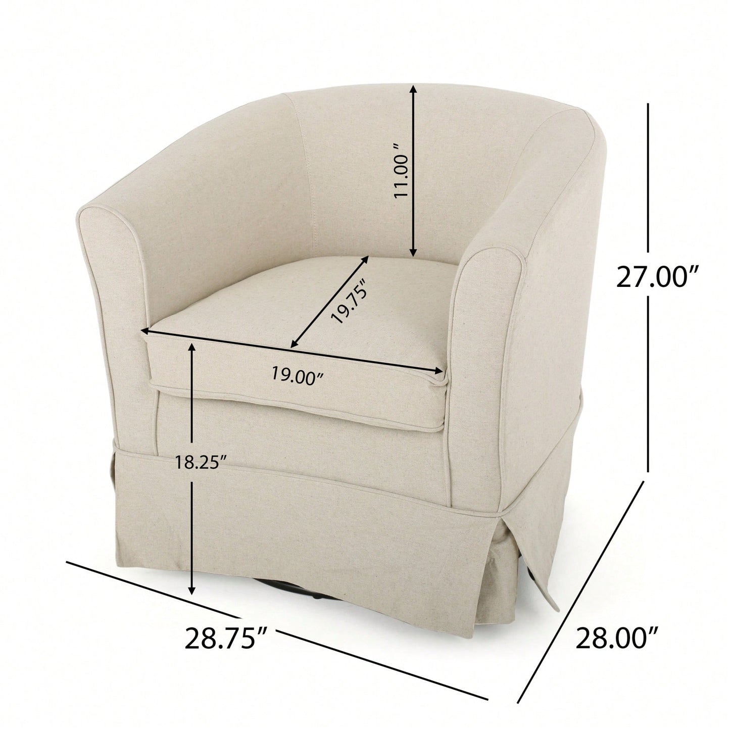 Versatile Swivel Chair With Removable Cover For Easy Cleaning And Stylish Comfort